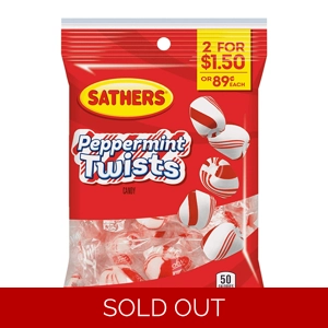 Sathers Peppermint Twists - 81g Bag